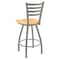 Holland Bar Stool Co 30" Swivel Bar Stool, Nickel Finish, Nat Maple Seat X410 - alternate 4